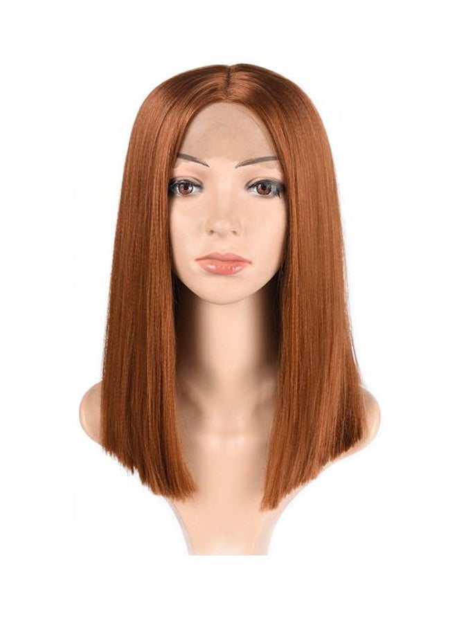 NIBEMINENT Heat Resistant Lace Front Wig Auburn Brown #30