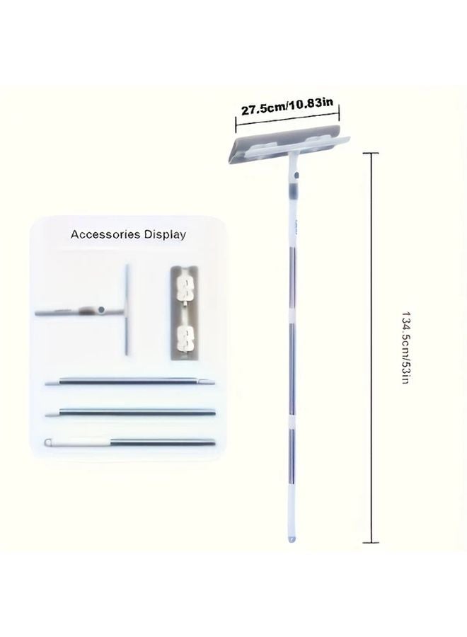 2 In 1 Pink Glass Cleaner Stainless Steel Plastic Multi Functional Window Squeegee - Image 1
