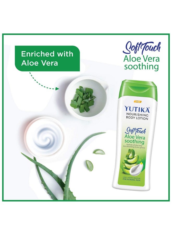Yuthika Soft Touch Aloe Vera Soothing Nourishing Body Lotion | All-Day Hydration | Fast Absorbing & Non-Greasy | Long Lasting Moisture | For Normal Skin | 300ml (Pack of 3) - Image 3
