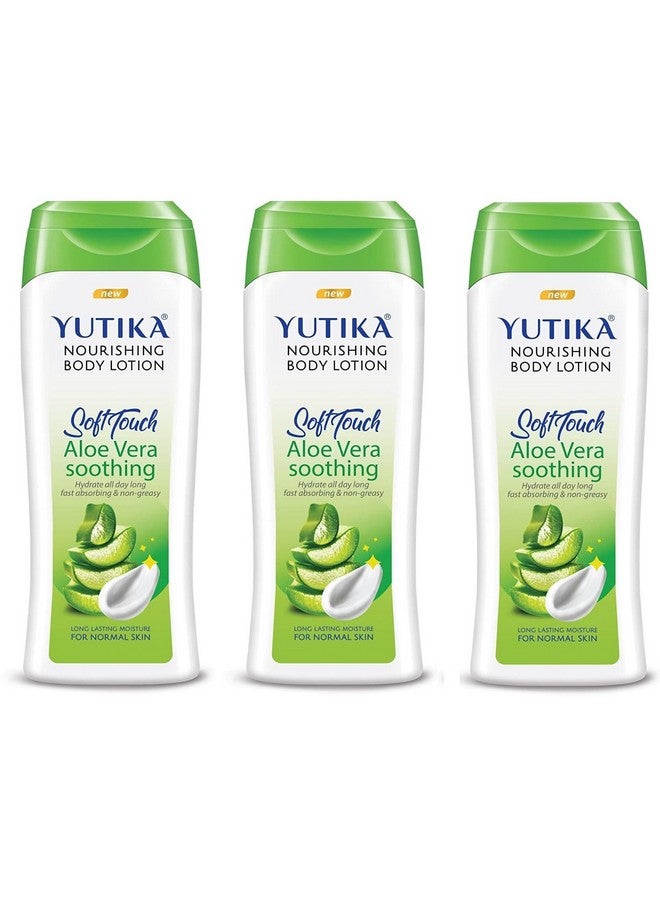 Yuthika Soft Touch Aloe Vera Soothing Nourishing Body Lotion | All-Day Hydration | Fast Absorbing & Non-Greasy | Long Lasting Moisture | For Normal Skin | 300ml (Pack of 3) - Image 1
