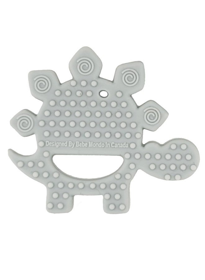 Bebe Mondo Dinosaur Teething Toys Teethers with Pacifier Clip for Infant Baby Newborn Babies 3-6-12 Months BPA Free 6 to 12 Months & Up- Baby Teether, Baby Gift, Freezer Safe, USA Patent Pending - Image 2
