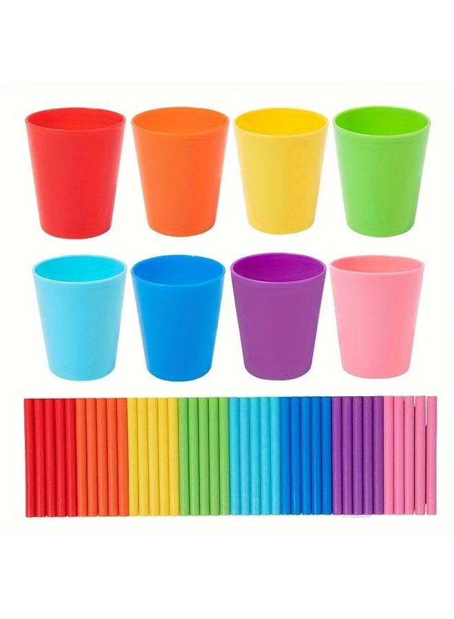 Wooden Educational Arithmetic Classification Cup For Learning Color Recognition Number Matching Sorting Toy - Image 4
