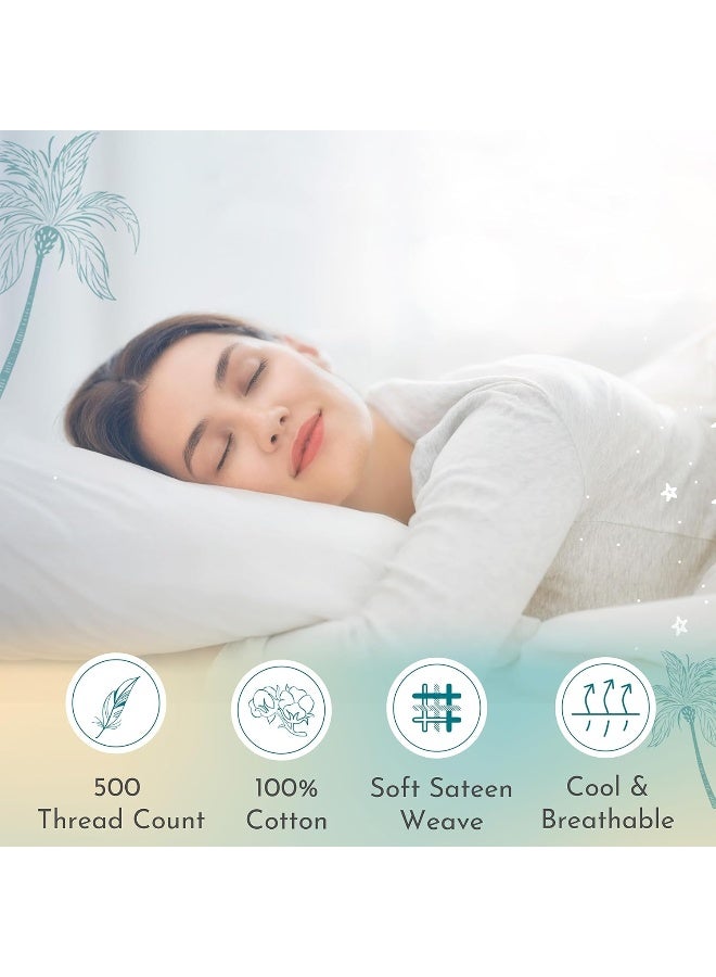 California Design Den CALIFORNIA DESIGN DEN Soft & Silky 500 Thread Count 100% Cotton Pillow Cases - Image 3