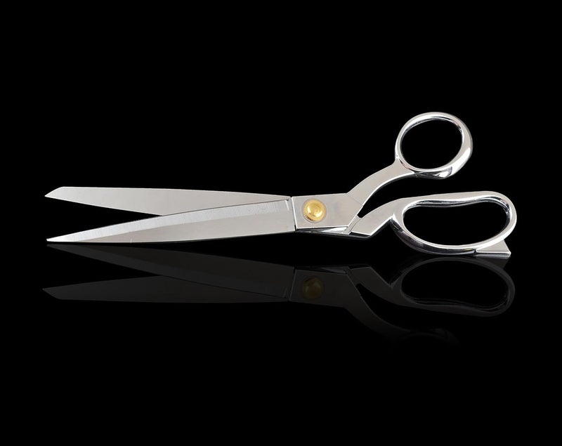 eZthings ® Heavy Duty 10.5" Scissors For Cutting Fabric, Leather, and Raw Materials (10.5 Inch Silver) - Image 4