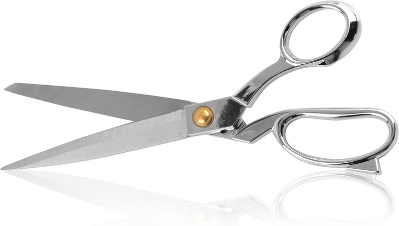 eZthings ® Heavy Duty 10.5" Scissors For Cutting Fabric, Leather, and Raw Materials (10.5 Inch Silver) - Image 3