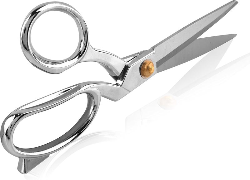 eZthings ® Heavy Duty 10.5" Scissors For Cutting Fabric, Leather, and Raw Materials (10.5 Inch Silver) - Image 1