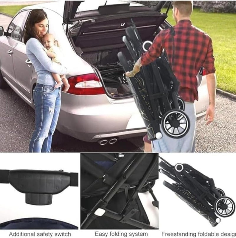Kidilo The K20 black convertible stroller folds easily, features a 5-point safety harness and winter cover, and is suitable for children up to 30 kg from Kidillo. - Image 2