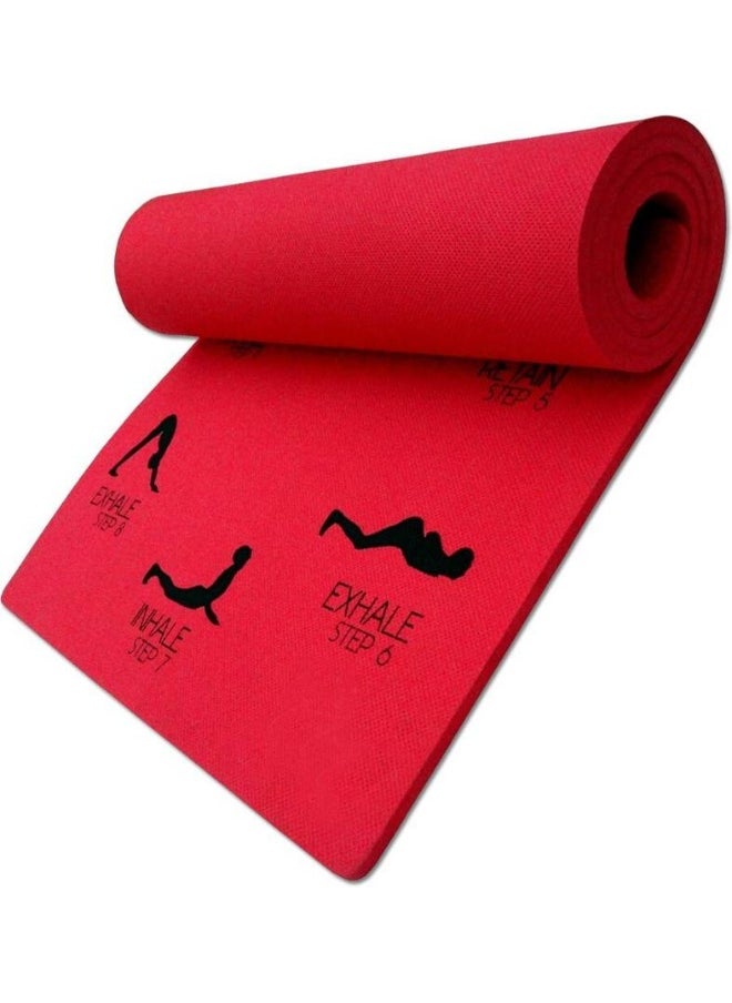 IRIS IRIS Sun Salutation 180 cm X 65 cm Red 6 mm Yoga Mat  - Image 2