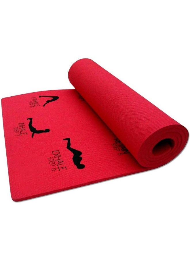 IRIS IRIS Sun Salutation 180 cm X 65 cm Red 6 mm Yoga Mat  - Image 1