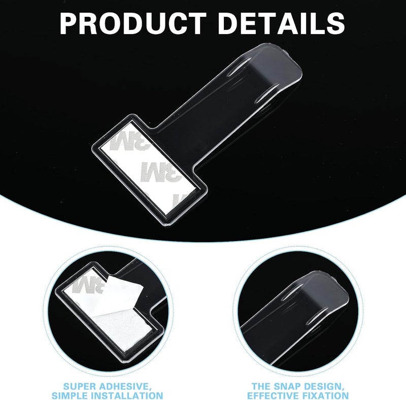HEAVY DRIVER® 6 Pcs Car Windshield Parking Ticket Holder Transparent Car Parking Ticket Holder Clip with Adhesive Tape Plastic Auto Accessories Clip for Car Windscreen Window - Image 3