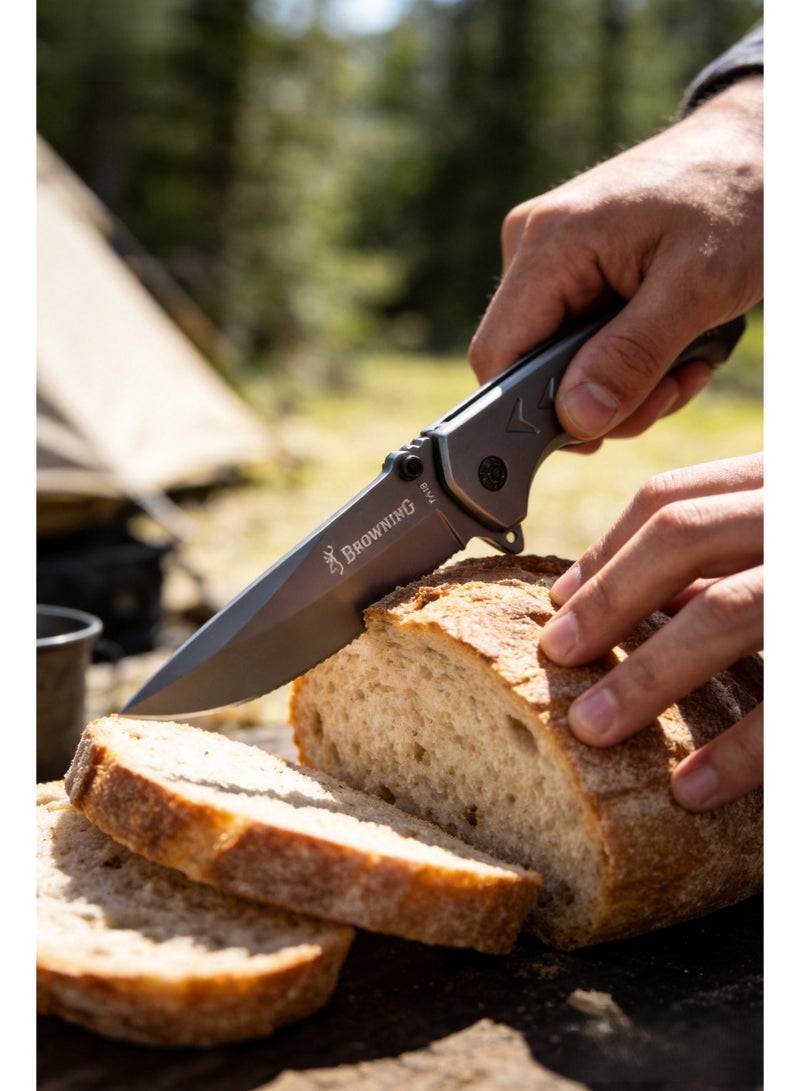 Browning Pocket Knife All-Steel Folding Knife Outdoor Camping Knife - Image 3