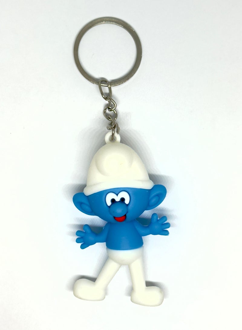 Cartoon keychain, kids keychain, funny keychain, girls keychain, boys keychain, keychain pendant, wallet and bag pendant, keychain pendant for car, wallet, bag. Cartoon character keychain, cute gift for the blue smurfs. - Image 2