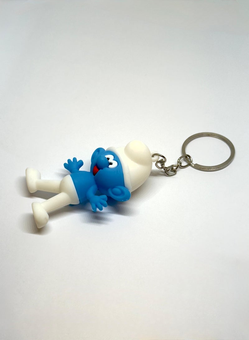 Cartoon keychain, kids keychain, funny keychain, girls keychain, boys keychain, keychain pendant, wallet and bag pendant, keychain pendant for car, wallet, bag. Cartoon character keychain, cute gift for the blue smurfs. - Image 4