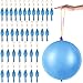 HSLCGF 36 Pcs Blue Punch Balloons with Rubber Band Handle for Easy Grip Ideal for Kids Birthday Party Favors Classroom Outdoor PlayBlue - Image 2