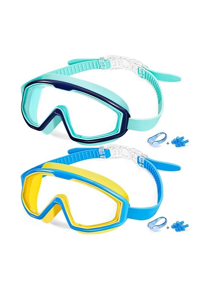 Oasisgalore Kids Swim Goggles for Toddler Kids Youth, Anti-Fog Waterproof Anti-UV Clear Vision Water Pool Goggles Comfort for Age 6-14  - Image 1