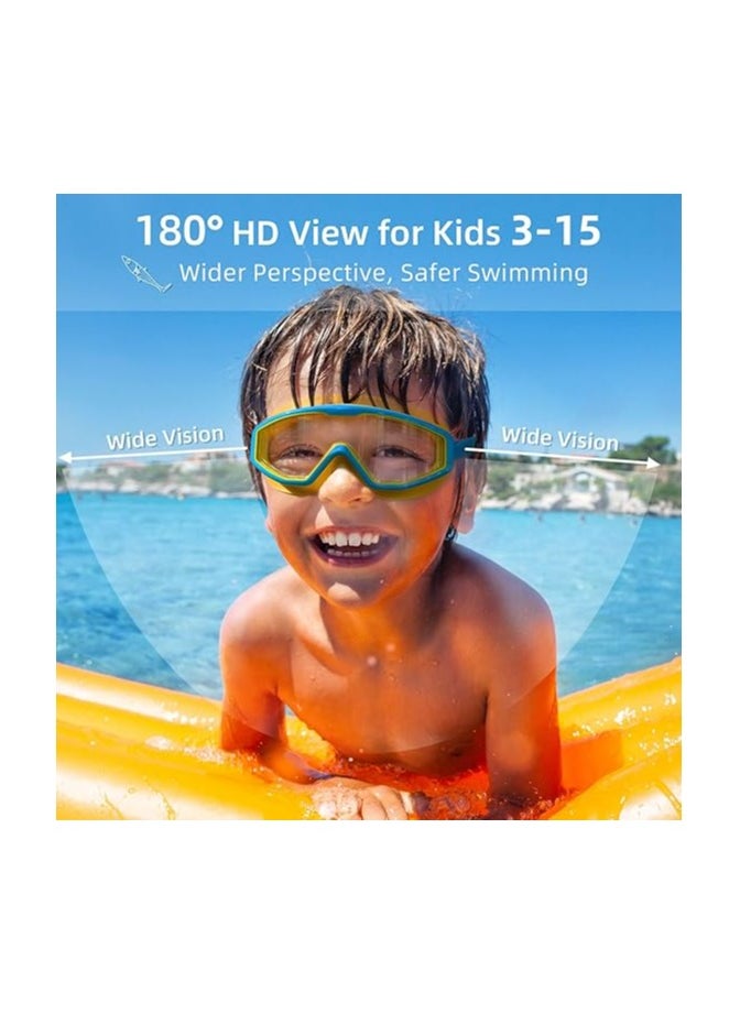 Oasisgalore Kids Swim Goggles for Toddler Kids Youth, Anti-Fog Waterproof Anti-UV Clear Vision Water Pool Goggles Comfort for Age 6-14  - Image 2