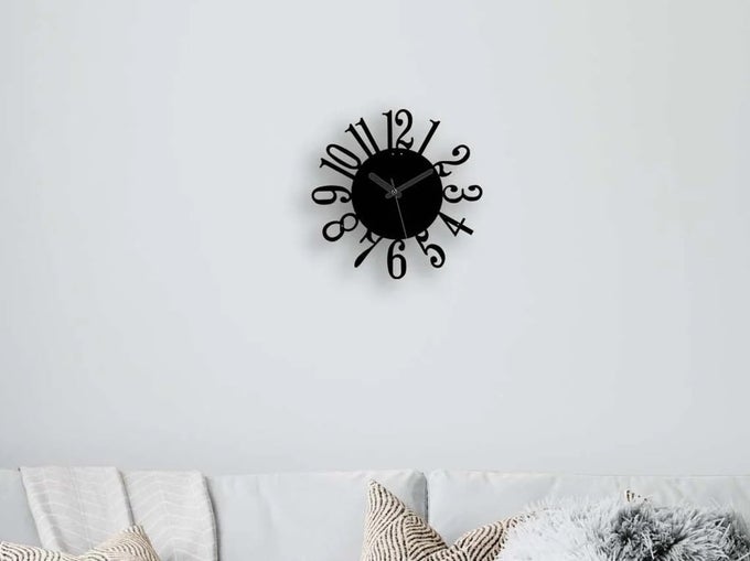 MATERIAL METAL WALL CLOCK BIG SIZE WALL CLOCK MODERN CLOCKS FOR LIVING ROOM STYLISH WALL CLOCKS FOR HOME ANTIQUE BIG SIZE MODERN WALL WATCH FOR HOME DECORBLACK40 CM DA102