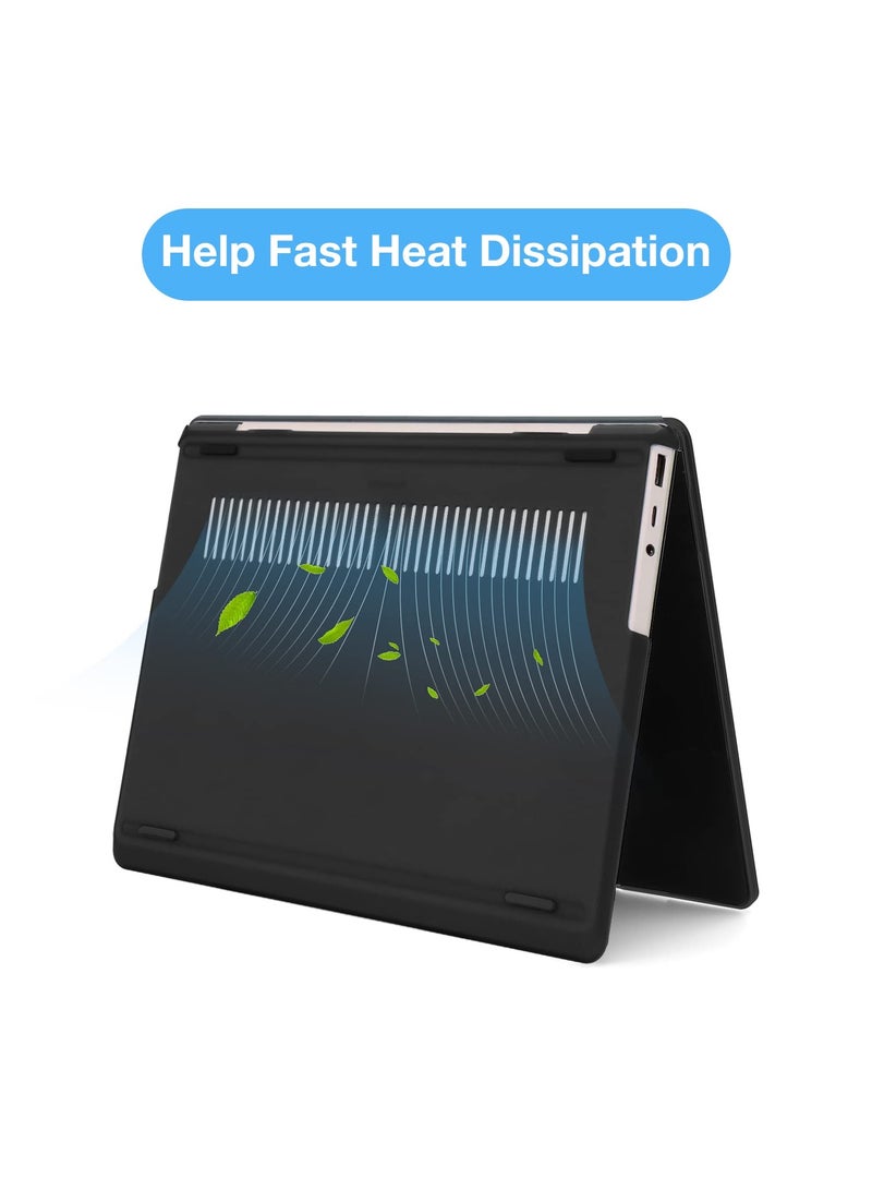 حالة واقية متوافقة فقط مع مايكروسوفت سطح الكمبيوتر المحمول الذهاب 3 / 2 / 1 12.4 بوصة 2023 2022 2020 نسخة ( نموذج : 2013 1943 ) حالة واقية من البلاستيك الصلب ( مات أسود ) - Image 3