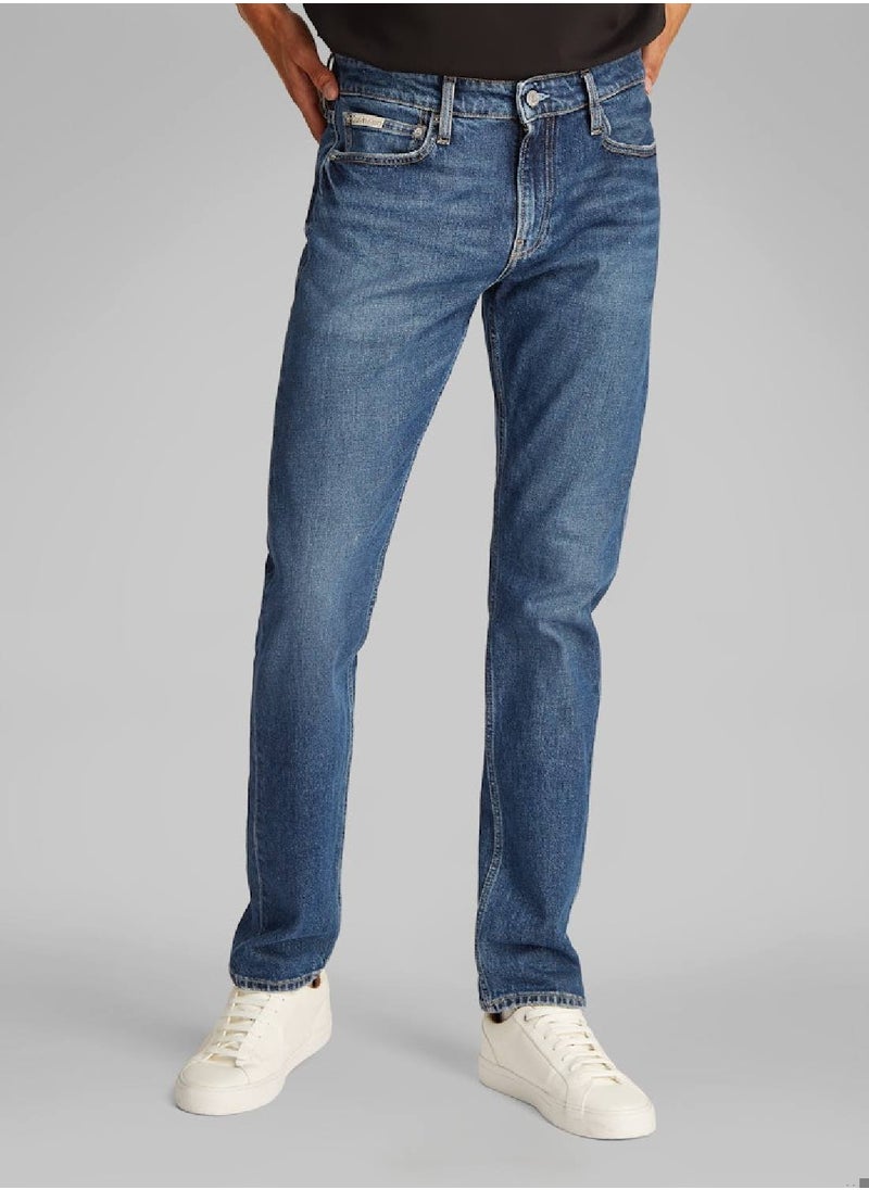 Calvin Klein Jeans Men's Slim Jeans - Cotton, Blue  - Image 1