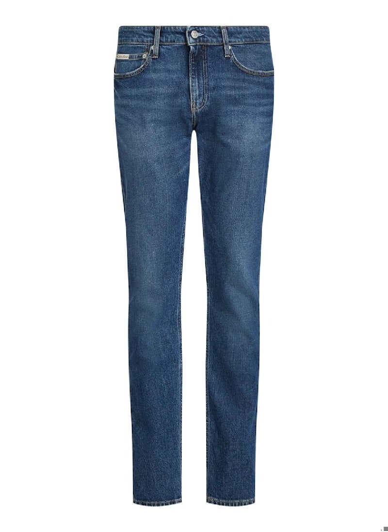 Calvin Klein Jeans Men's Slim Jeans - Cotton, Blue  - Image 2