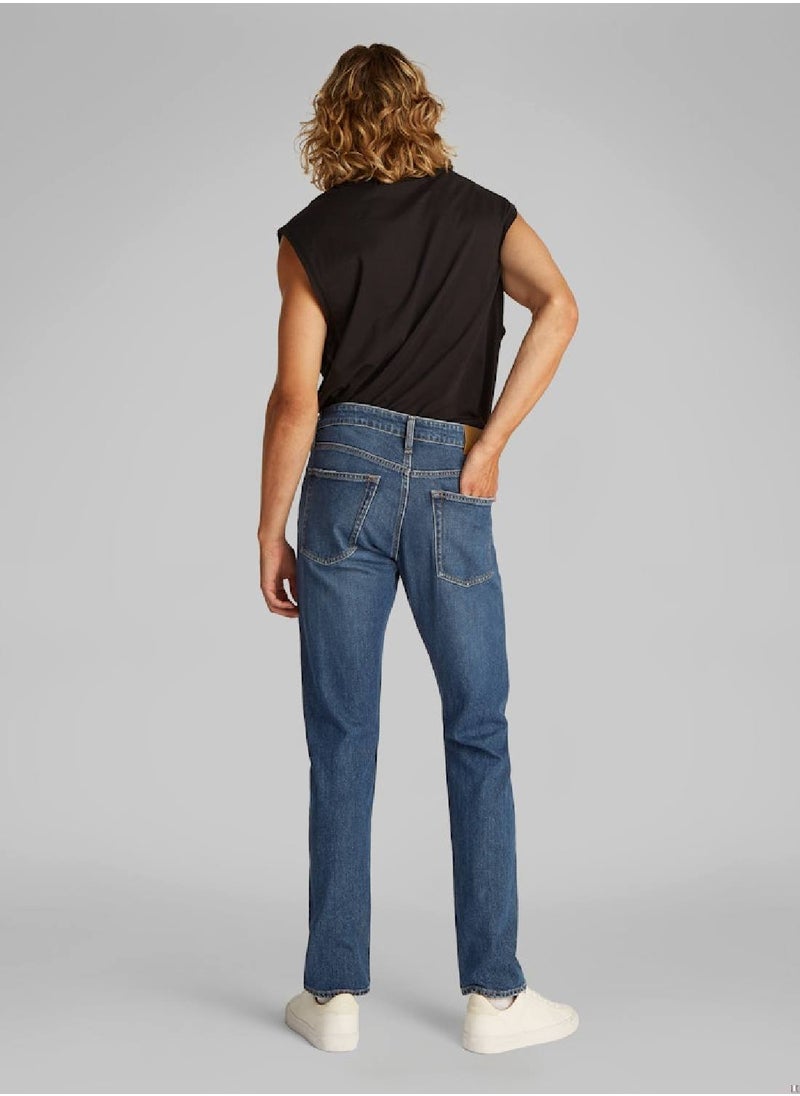 Calvin Klein Jeans Men's Slim Jeans - Cotton, Blue  - Image 4