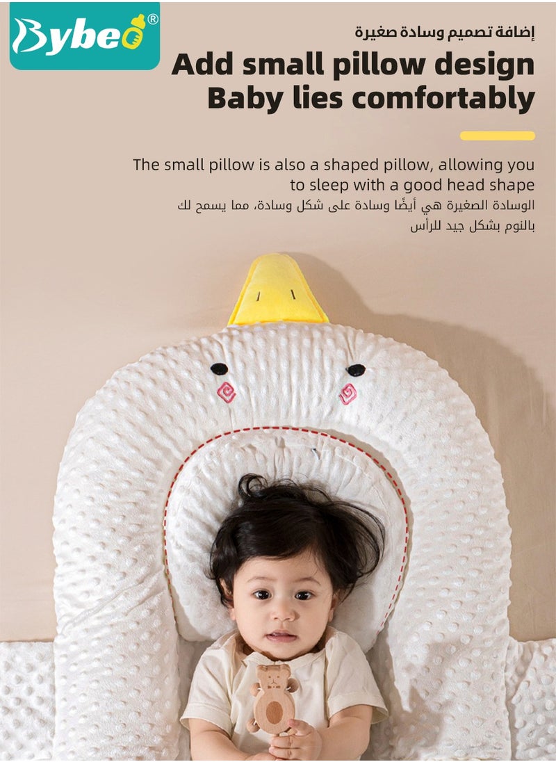 3 Pcs Multifunctional Baby Nest For Sleeping, Baby Sleeping Nest with Head Shaping Pillow and Foot Cushion