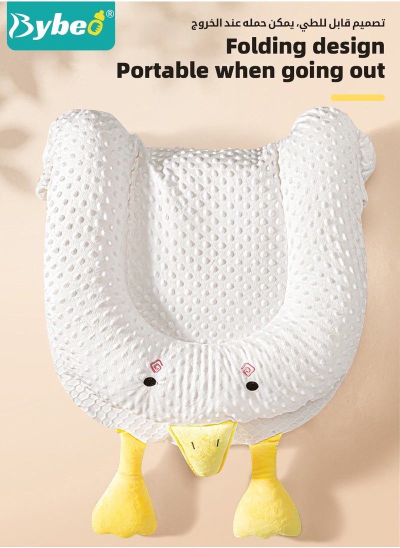 3 Pcs Multifunctional Baby Nest For Sleeping, Baby Sleeping Nest with Head Shaping Pillow and Foot Cushion