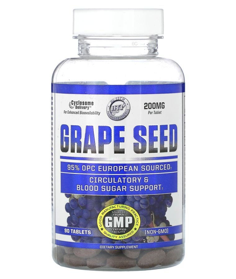 hi tech pharmaceuticals Grape Seed 200 mg 90 Tablets