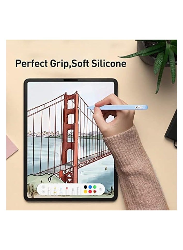 PROMASS Case for Apple Pencil 2nd Generation, 2 Pack Protective Silicone Cover + 2 Nibs Cover Fit for iPad Pro 11 12.9 Inch, Soft Sleeve Compatible with Magnetic Charging and Double Tap - Image 3