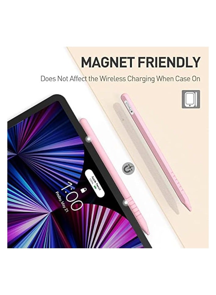 PROMASS Case for Apple Pencil 2nd Generation, 2 Pack Protective Silicone Cover + 2 Nibs Cover Fit for iPad Pro 11 12.9 Inch, Soft Sleeve Compatible with Magnetic Charging and Double Tap - Image 2