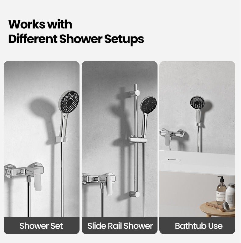 Jomoo Shower Faucet, Single Lever Mixer Tap, Cold and Hot Control Bathtub Faucet Set, Wall Mounted Bath Mixer Faucet, Anti-Explosion Lead-Free Solid Brass Body Resistant, Chrome Finish - Image 3