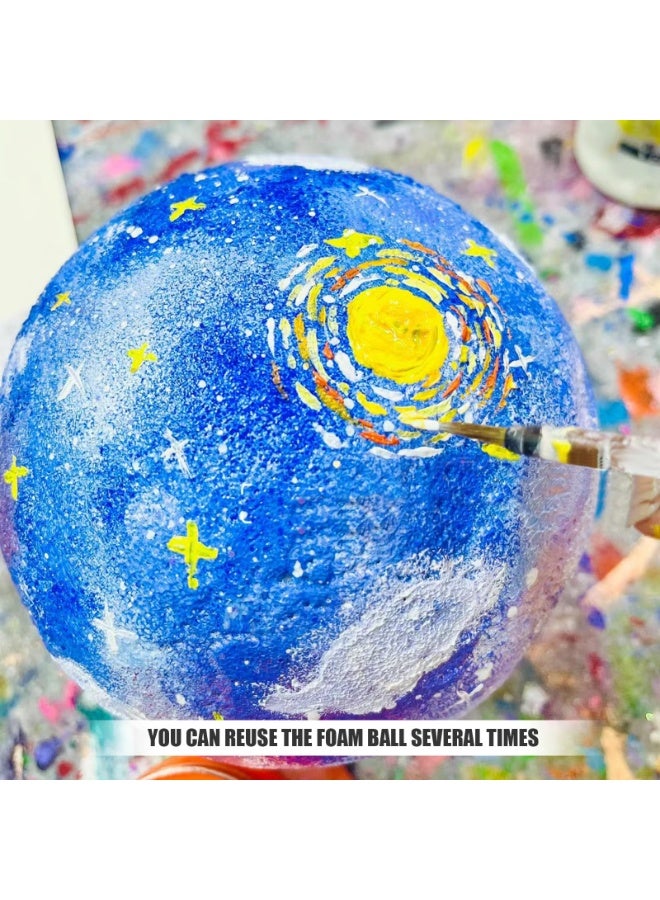 كرافت ماجيك كرات فوم بيضاء كبيرة مقاس 8 بوصات - عبوة من كرتين من الفوم الصلب الأملس للأعمال اليدوية والمشاريع المدرسية والديكورات المنزلية. - Image 4