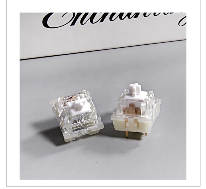 KPREPUBLIC KTT Kang White Switch V3 Linear 43g 53g MX Switch for Mechanical Keyboard 80m Factory Lubed Kangbai Switch Nylon POM 3pin (KTT Kang White x110) - Image 4