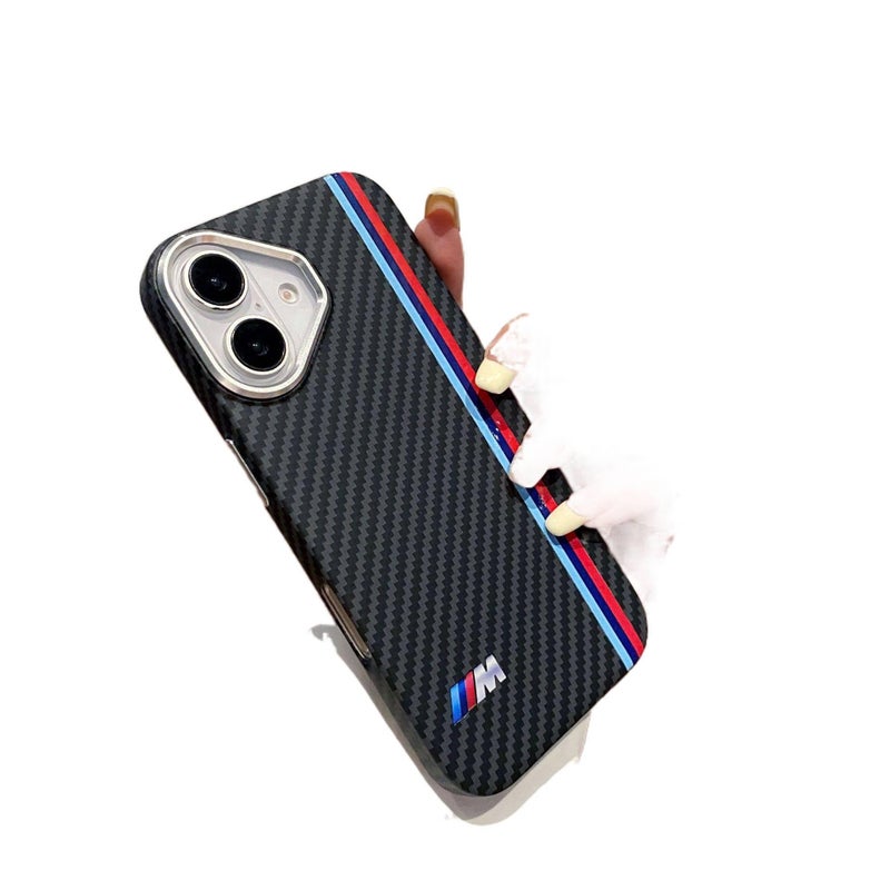 BB PC MagSafe Case for iPhone 12 with Drop Protection and Anti-Fingerprint plus Shockproof plus Strong Magnetic plus Kevlar Texture in M Vertical Stripe - Image 1