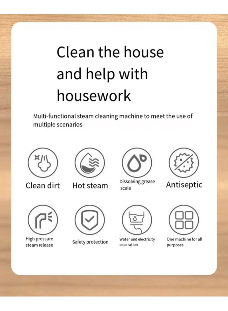 JC 2500W handheld steam cleaner, used for cleaning high-pressure steamers, portable steam cleaner, suitable for cars, kitchens, furniture, ceramic tiles (white)  - Image 4