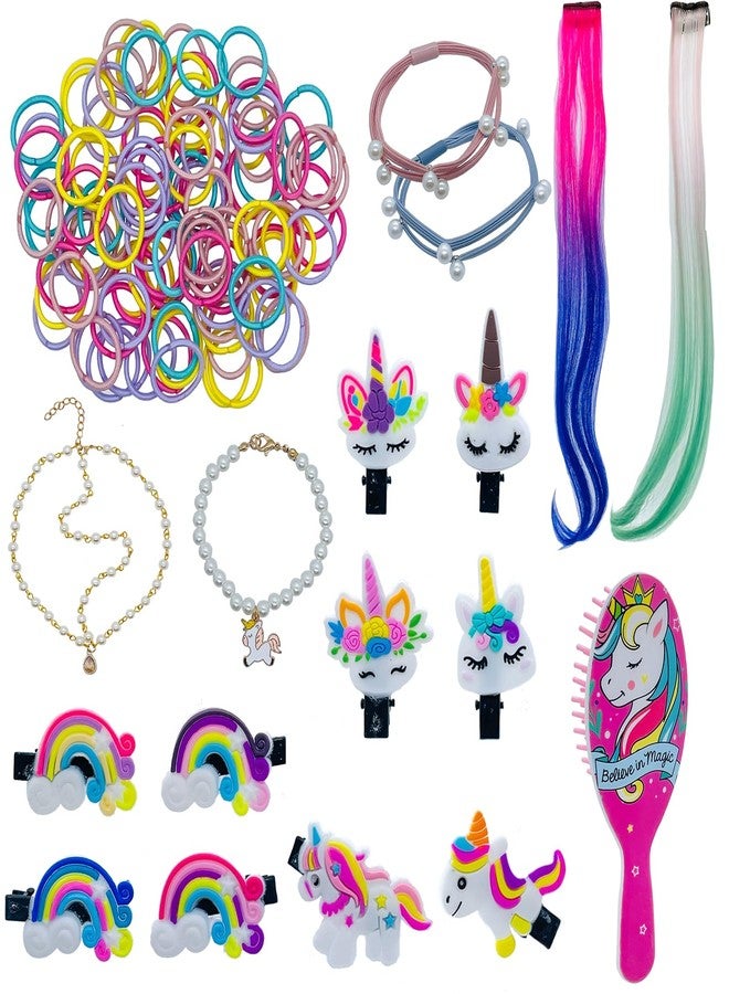 SAIBURAZ 18 inch Doll Hair Accessories for American OG Dolls Hair Brush Rainbown Unicorn Kit Accessories Girl Dolls-Shaped Head Children's Gift（No Doll） - Image 3
