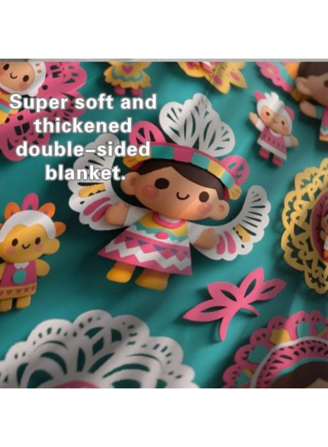 عام بطانية رقيقة من الفانيلا الكرتونية للأطفال والرضع (دافئة ومريحة، ومناسبة للنوم والألعاب) 70 سم * 100 سم - Image 5