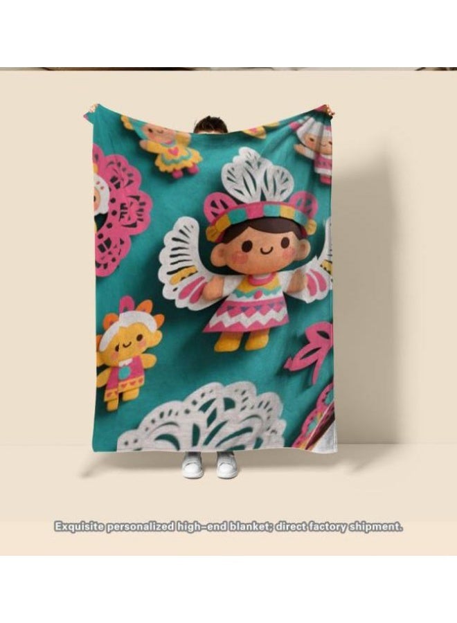 عام بطانية رقيقة من الفانيلا الكرتونية للأطفال والرضع (دافئة ومريحة، ومناسبة للنوم والألعاب) 70 سم * 100 سم - Image 3