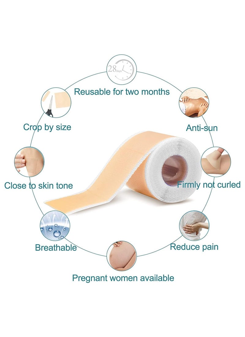 Elaimei - Elaimei Silicone Scar Sheets Soft Silicone Gel Scar Tape Painless Silicone Tape Roll - Effective Silicone Scar Removal Strips Sheets for C-Section & Keloid Surgery, Burn, Acne - Image 1
