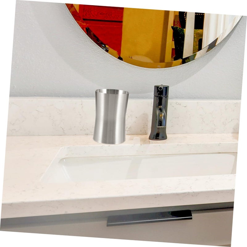 Stainless Steel Mouthwash Cup Creative Toothbrush Holder Travel Bathroom Tumbler - Image 4