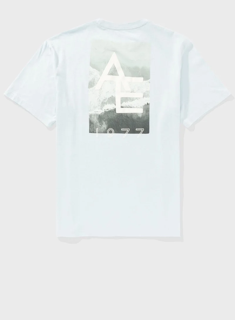 American Eagle Logo Graphic Crew Neck T-Shirt