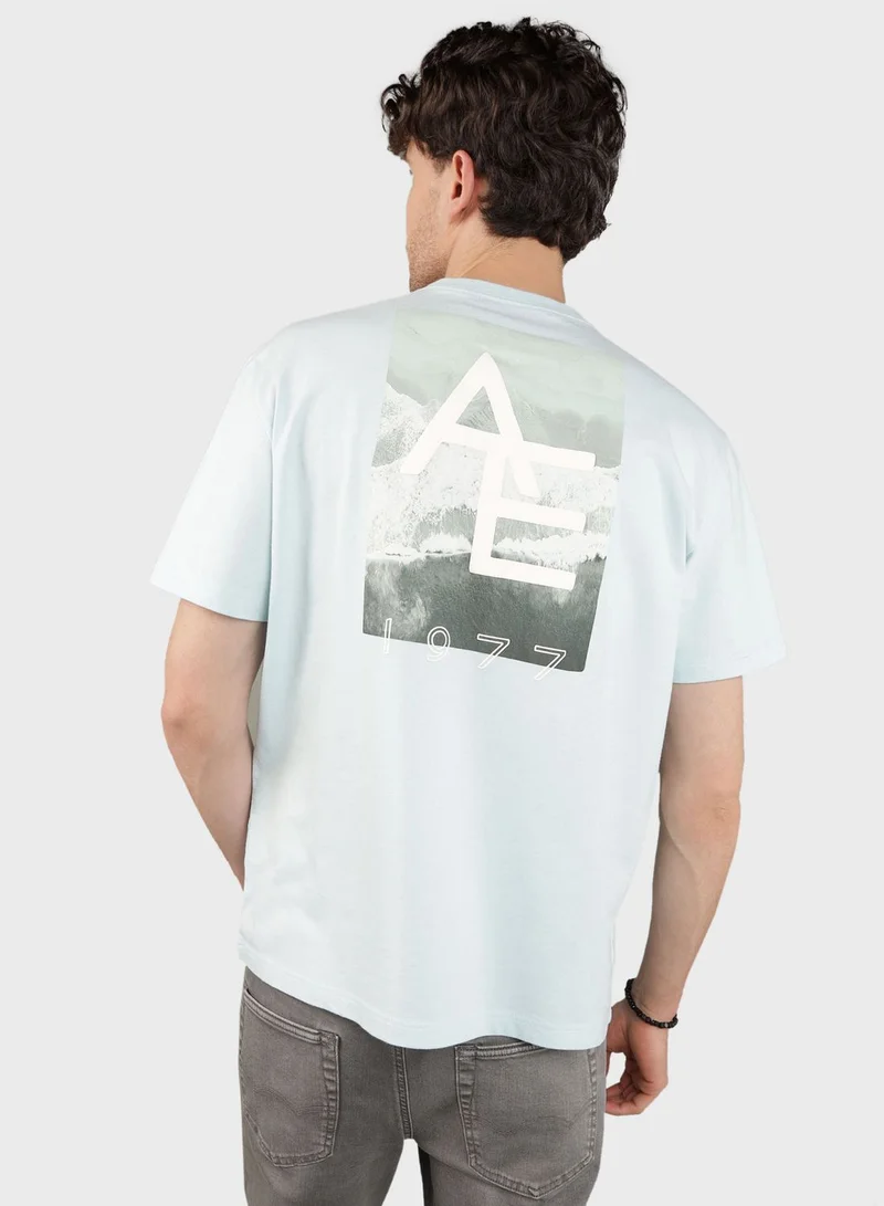American Eagle Logo Graphic Crew Neck T-Shirt