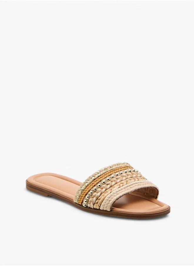سيليست Women's Embellished Slip-On Flat Sandals
