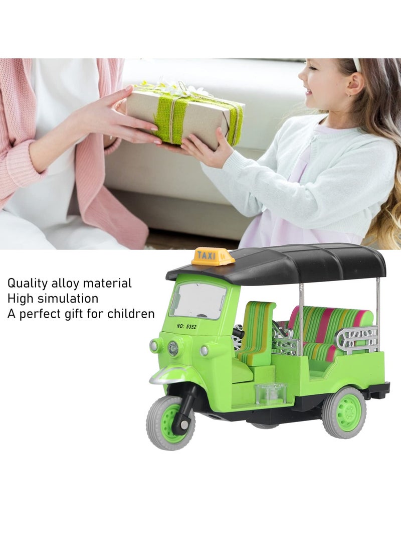SYOSI - SYOSI Car Toys For Kids, Thailand Tuk Tuk Taxi Car Model Toy, Alloy Tricycle Toys for 3+ Kids Brithday Gifts Home Decor Collectible (Green) - Image 1