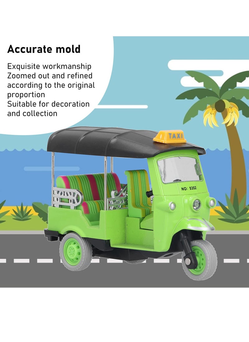 SYOSI - SYOSI Car Toys For Kids, Thailand Tuk Tuk Taxi Car Model Toy, Alloy Tricycle Toys for 3+ Kids Brithday Gifts Home Decor Collectible (Green) - Image 1