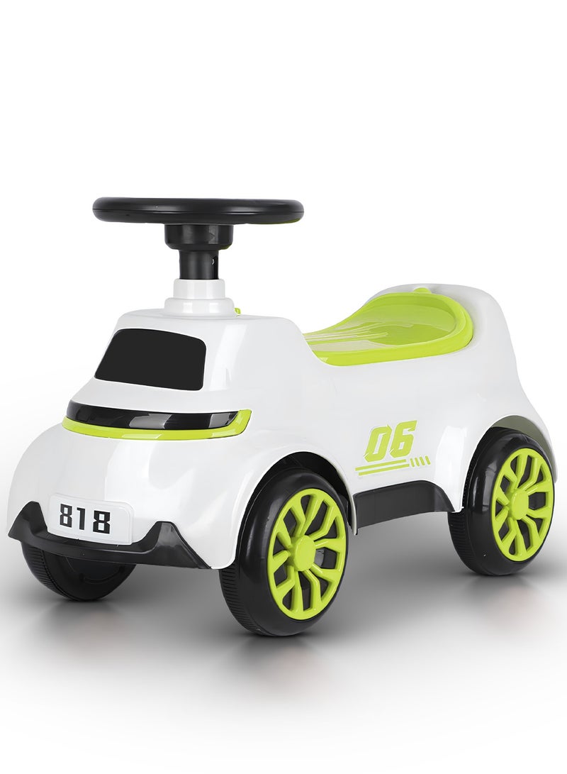 بيبي سيارة كروزو للأطفال، مزودة بأضواء وموسيقى ومساحة تخزين | سيارة دفع للأطفال | سيارة دفع للأطفال الصغار من عمر سنة إلى ثلاث سنوات، لون أخضر - Image 1