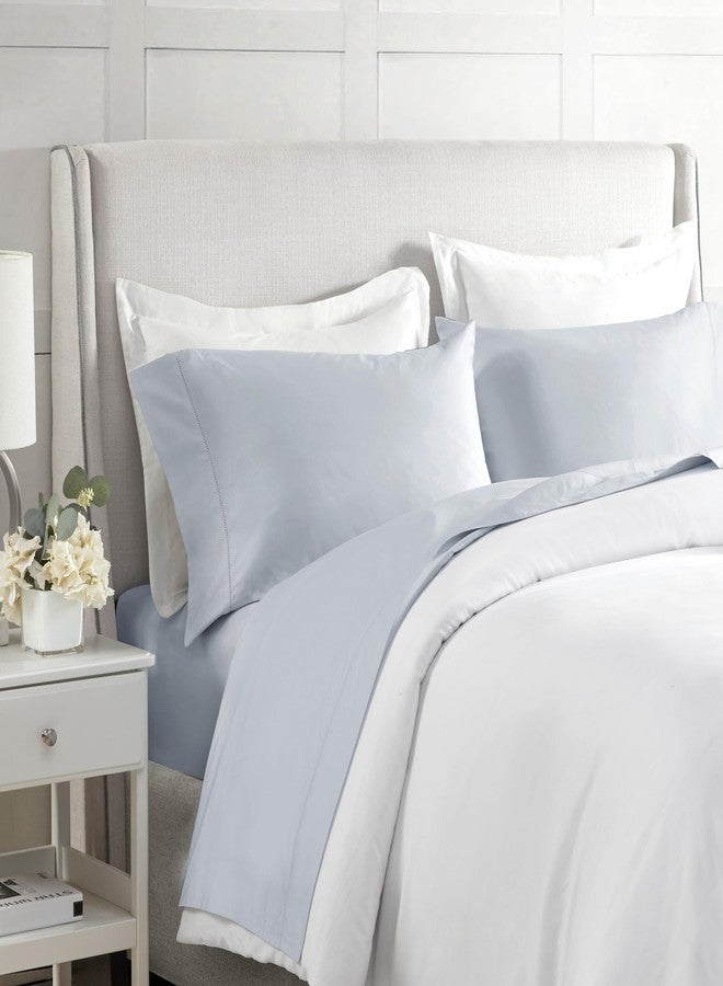 Madison Park Cotton Sheet Set, Soft & Breathable 500TC Egyptian Cotton Sheets, All Seaons Elastic Deep Pockect Sheet Set, Lightweighted 100% Egyptian Bed Sheets, Queen Grey 4 Piece - Image 1