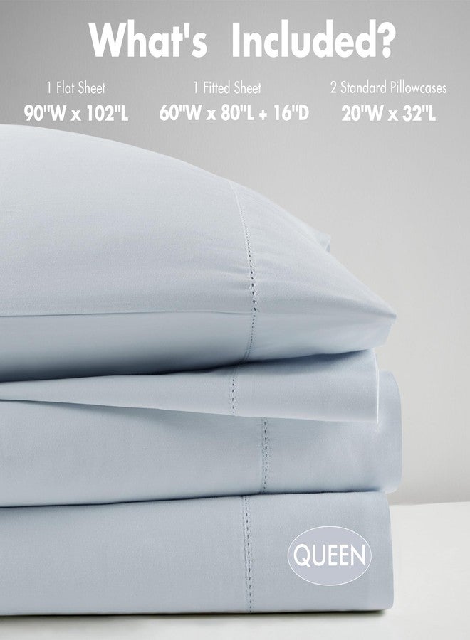 Madison Park Cotton Sheet Set, Soft & Breathable 500TC Egyptian Cotton Sheets, All Seaons Elastic Deep Pockect Sheet Set, Lightweighted 100% Egyptian Bed Sheets, Queen Grey 4 Piece - Image 4