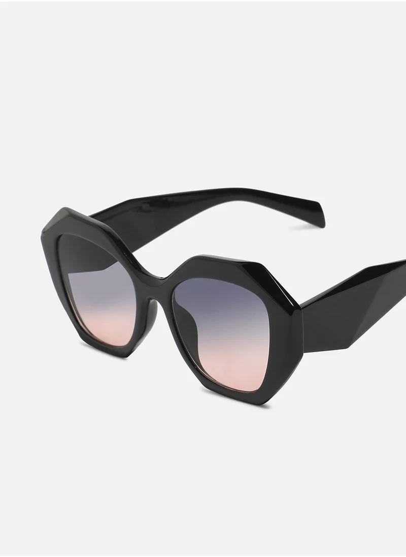 Haute Sauce Gradient Oversized Sunglasses - Black