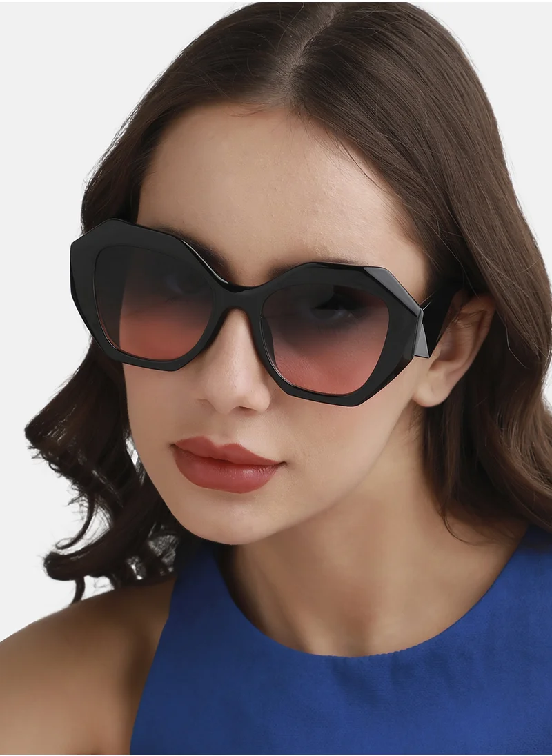 Haute Sauce Gradient Oversized Sunglasses - Black
